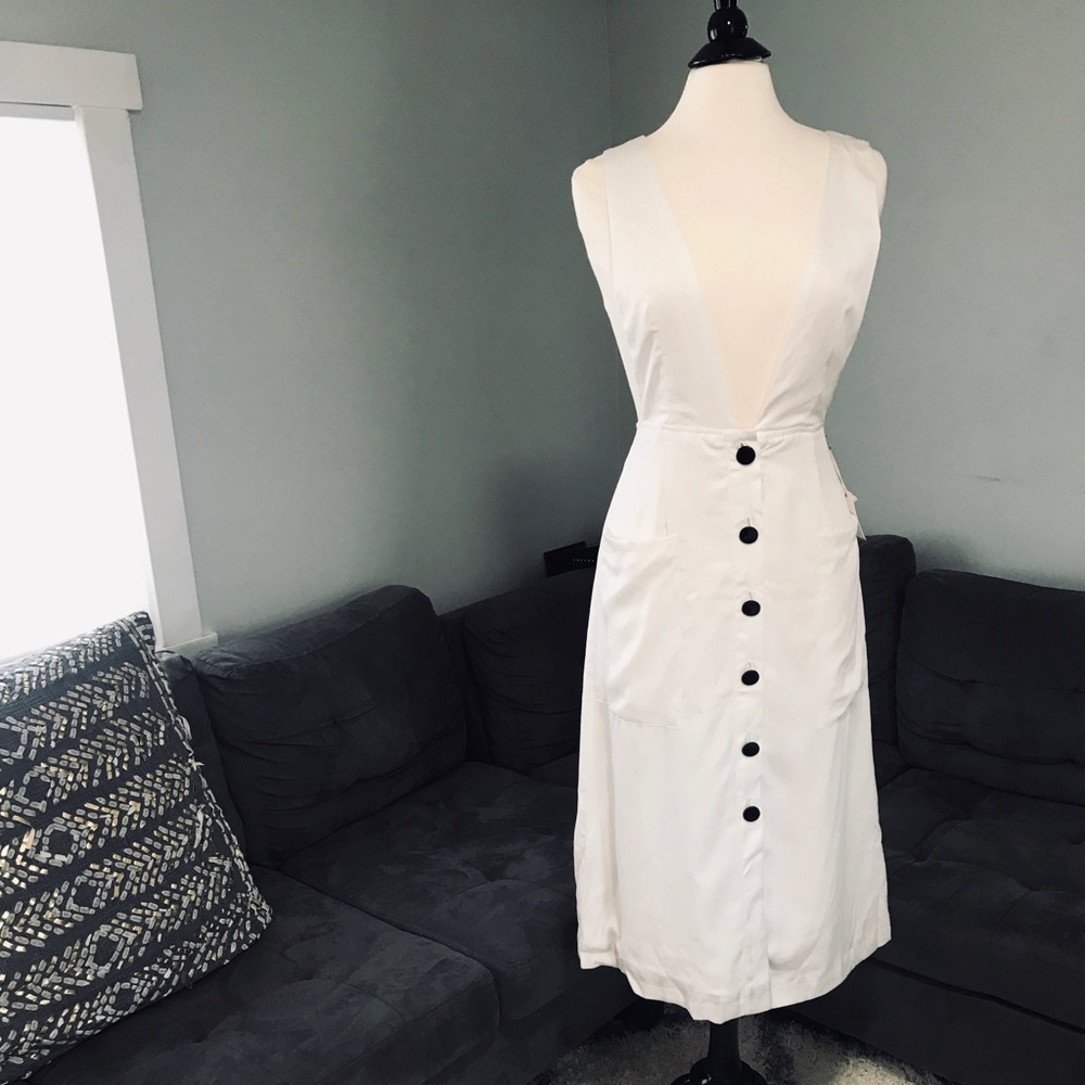 Ivory Forever 21 contemporary cross strap dress